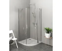 POLYSAN ZOOM čtvrtkruhová sprchová zástěna 900x900mm, čiré sklo, pravá