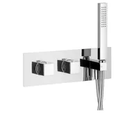 SAPHO DIMY podomítková sprchová/vanová termostatická baterie s ruční sprchou, 2 výstupy,chrom