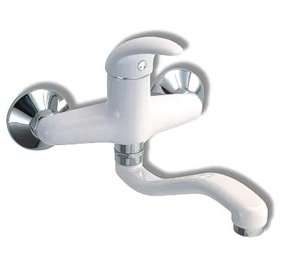 NOVASERVIS Dřezová umyvadlová baterie 150 mm Metalia 55 bílá-chrom - 55070,1