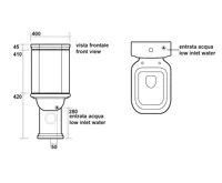 KERASAN WALDORF WC kombi mísa 40x68cm, spodní/zadní odpad, bílá (5)
