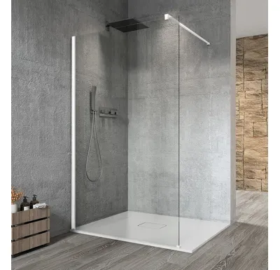 GELCO VARIO WHITE jednodílná zástěna k instalaci ke stěně, čiré sklo, 1200 mm