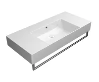 GSI KUBE X keramické umyvadlo 100x47cm, s odkládacími plochami, bez otvoru, bílá ExtraGlaze (3)