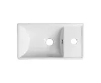 SAPHO MINOS keramické umývátko 40x22cm, baterie vpravo, bílá (1)