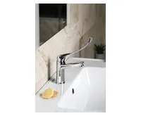 BRUCKNER SCHMITZ stojánková umyvadlová baterie, lékařská páka, chrom (1)