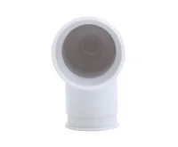 Odpadní koleno závitové s přídavným vstupem - bílé (2)