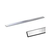 NOVEA Sprchové dveře, 100x200 cm, chrom ALU, sklo Čiré, levé provedení, nerezový žlab ke stěně (1)