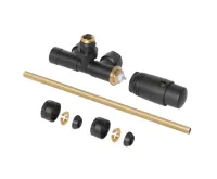 INVENA Sada spodního jednobodového připojení 50 mm, L/P, černá (CZ-87-C15)