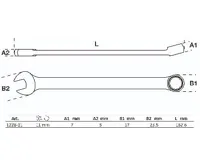 BGS Klíč očkoplochý, extra dlouhý,  11 mm (1)