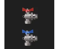 WIGELL SADA Kulových kohoutů NIKL 1" rohový se šroubením k rozdělovači WIGELL SADA Kulových kohoutů NIKL 1" rohový se šroubením k rozdělovači