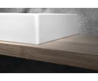 GSI KUBE X keramické umyvadlo 50x47cm, broušená spodní hrana, 3 otvory, bílá mat (5)