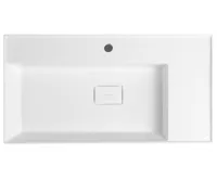 SAPHO GODIVA umyvadlo, litý mramor, 83x44cm, bílá (3)