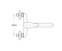 AQUALINE AQUALINE 35 nástěnná baterie, ramínko ploché zvýšené, chrom (2)