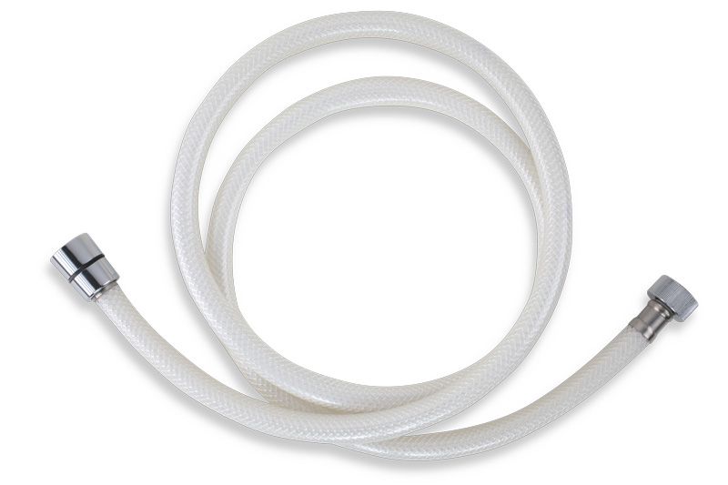Novaservis plastová hadice 150 cm bílá-chrom - pvc/155,1