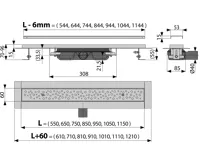 ALCAPLAST Sprchový liniový žlab nerezový Antivandal, s roštem, délka 750 mm APZ111-750M (1)