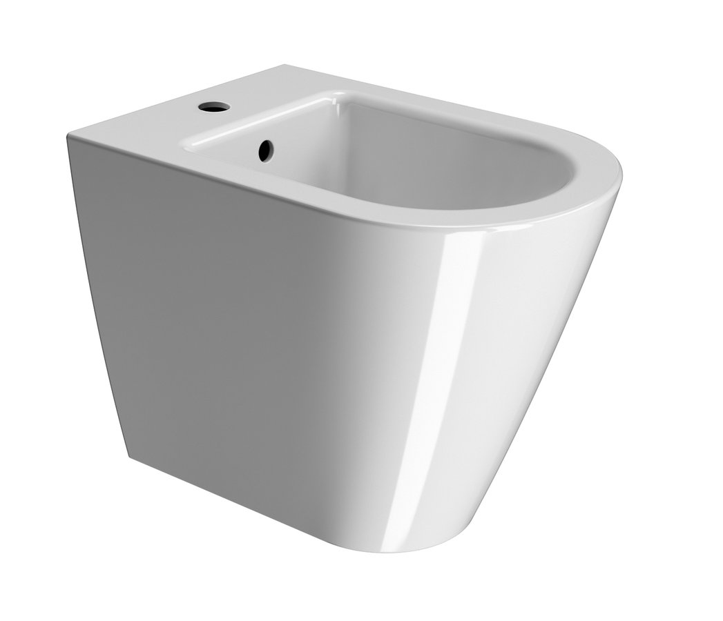 Gsi kube x bidet stojící, 36x55cm, bílá extraglaze