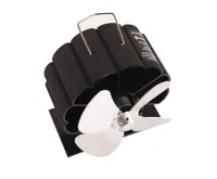 HS Flamingo Ventilátor na kamna FLAMINGO čtyřlopatkový MINI, stříbrný (2)