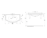 KERASAN RETRO keramická konzole pro umyvadlo 105001, 1 ks, černá mat (2)