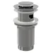 ALCAPLAST Výpust umyvadlová CLICK/CLACK G 5/4&quot; s přepadem, malá zátka, kov, chrom-lesk A391
