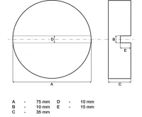 BGS Gumová podložka | pro zvedák | 75 x 35 mm - BGS 72112 (1)
