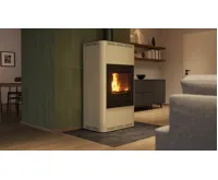 HS Flamingo Krbová kamna AQUAFLAM ® 17 s výměníkem - krémová, manuální regulace (22)