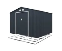 Zahradní domek ARES C 5,29 m2 antracit + podlahová konstrukce ARES C IWH-10230003 + IWH-10