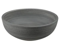 SAPHO PRIORI keramické umyvadlo na desku, Ø 41 cm, šedá se vzorem (4)