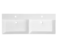 SAPHO KARE 120 keramické dvojumyvadlo nábytkové 120x46cm, bílá (5)