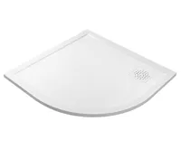 GELCO XENA sprchová vanička z litého mramoru, čtvrtkruh 90x90cm, R550, bílá (4)