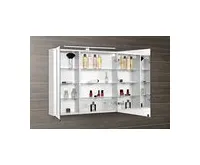 SAPHO MIRRÓ galerka s LED osvětlením, 80x70x16cm, bílá (1)