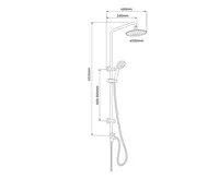 Sprchová souprava  Sonáta, nerezová hlavová sprcha a třípolohová ruční sprcha (1)