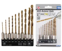 BGS Vrtáky HSS potitanované 1/4&quot; dřík;1,5-6,0mm;10 dílů