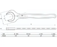 BGS Klíč plochý 24,0 mm, jednostranný (1)
