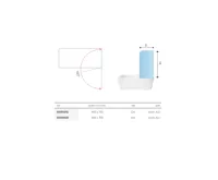 Vanová zástěna 1450x750 mm, leštěný hliník, sklo Čiré (1)