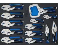 BGS Vložka do dílenského vozíku 3/3: sada skřipcových kleští na karoserii,  13dílná BS4690