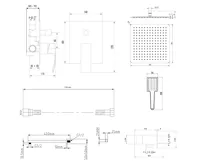 SAPHO GINKO podomítkový sprchový set s pákovou baterií, 2 výstupy, černá mat (2)