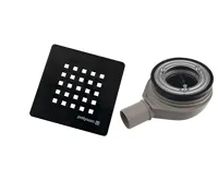 POLYSAN TRENECA vaničkový sifon, průměr 90mm, DN40, krytka černá mat POLYSAN TRENECA vaničkový sifon, průměr 90mm, DN40, krytka černá mat