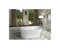 POLYSAN DELONIX volně stojící vana litý mramor 170x84x61,5cm, bílá (1)