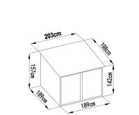Přístřešek na jízdní kola NOTOS B 4,02 m2 antracit IWH-10230030 (3)