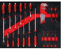 BGS Dílenský vozík, 6 zásuvek, 1 boční dvířka, se 158 nástroji (3)