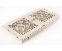 HS Flamingo Krbová mřížka STYLOVÁ 21x43 cm, bílá - antik s žaluzií