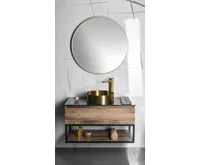 SAPHO NOTION kulaté zrcadlo v rámu ø 80cm, zlato mat (4)