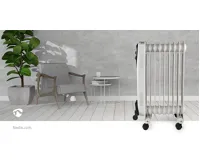 Přenosný Olejový Radiátor | 800 / 1200 / 2000 W | 9 Fins | Nastavitelný termostat | 3 Nastavení Teploty | Ochrana proti převrácení | Bílá (13)