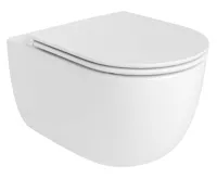 BRUCKNER GLANZ závěsná WC mísa, Vortex Rimless, 36x52,5cm, bílá (3)