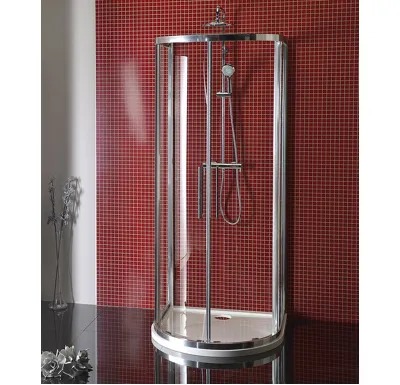 POLYSAN LUCIS LINE půlkruhová sprchová zástěna 900x900mm, čiré sklo