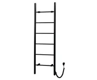 SAPHO KARBO elektrický sušák ručníků, kulatý, 500x1600mm, 120 W, černá mat