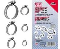 BGS Spony hadicové nerezové, sada 26 dílů, PVC kazeta BGS Spony hadicové nerezové, sada 26 dílů, PVC kazeta