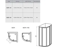 Ravak sprchový kout čtvrtkruh SKCP4-80 satin+transparent (6)