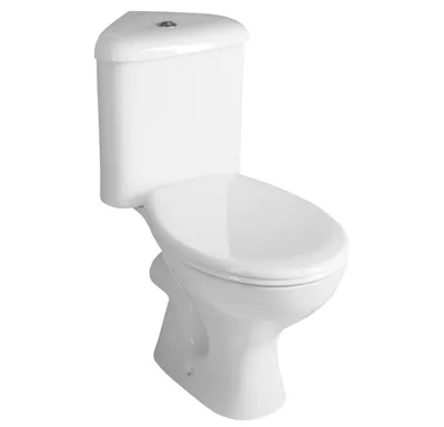 AQUALINE CLIFTON rohové WC kombi, dvojtlačítko 3/6l, zadní odpad, bílá