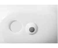 SAPHO GERANO umyvadlo na desku, litý mramor, 60x38cm, kryt výpusti, bílá (7)