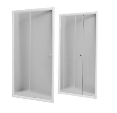 PROFI-RICH sprchové dveře 120x185 cm - bílé - sklo - grape